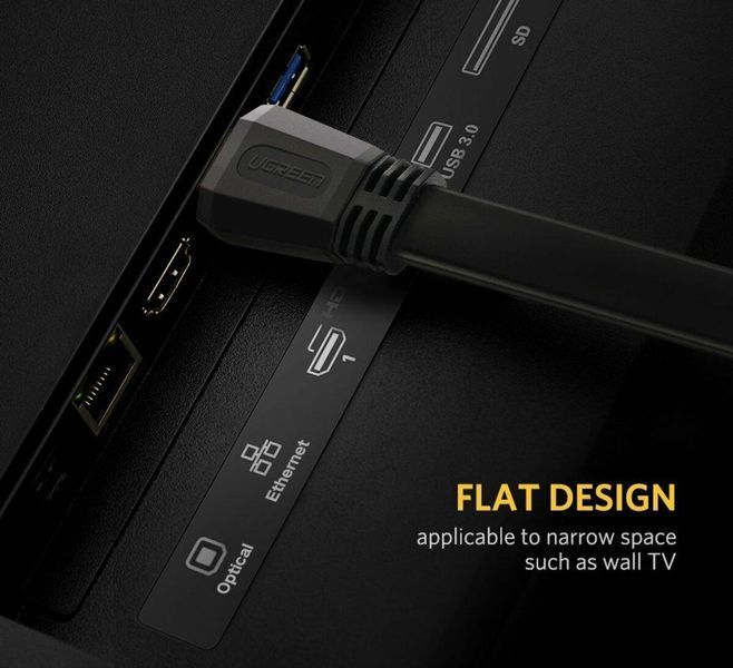 Відео кабель UGREEN ED015 HDMI Flat Cable 5m (UGR-50821) UGR-50821 фото