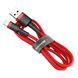 Кабель Baseus Cafule Cable USB For Lightning 2.4A 1m Red+Red (CALKLF-B09) CALKLF-B09 фото 4