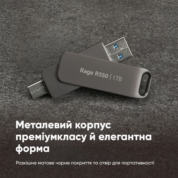 Флеш-накопичувач Patriot USB 3.2 Gen 1 Rage R550 128GB Type-A+C PE128GR550DSAD фото